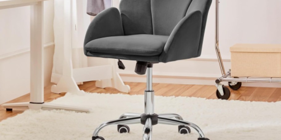 Velvet Office Chair Only $67 Shipped on Amazon (Swivels & Tilts!)
