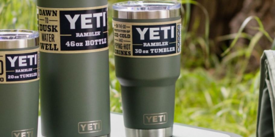 Rare 20% Off YETI Tumblers, Water Bottles, Ice Bucket, and More!