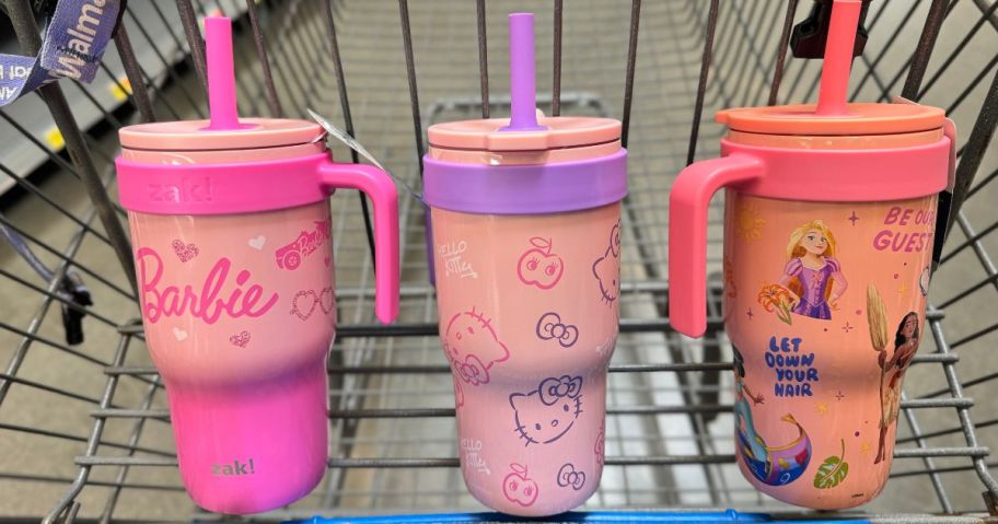 zak designs barbie, hello kitty, and disney princess tumblers in cart in store