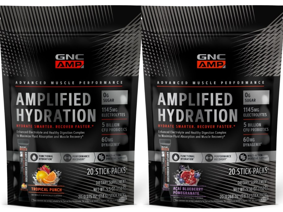 2 pack of GNC Amplified Hydration sticks