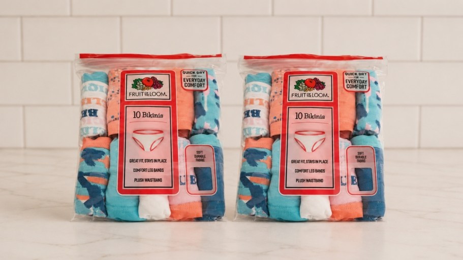 Fruit of the Loom Girls Underwear 20-Pack UNDER $19 on Amazon