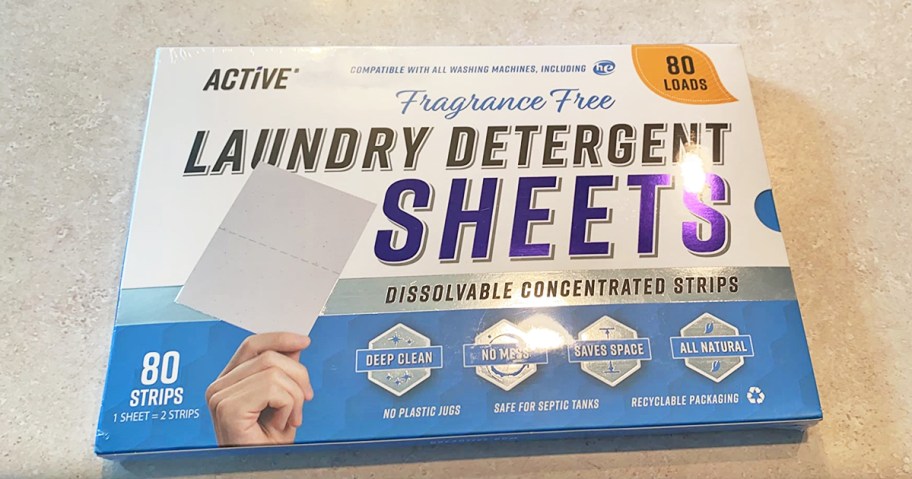 Active Laundry Detergent Sheets 80-Count Box Only $10.47 on Amazon – Lightning Deal!