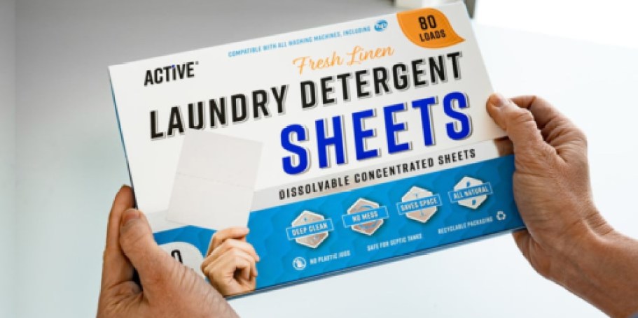 Active Laundry Detergent Sheets 80-Count Box Only $12.71 on Amazon