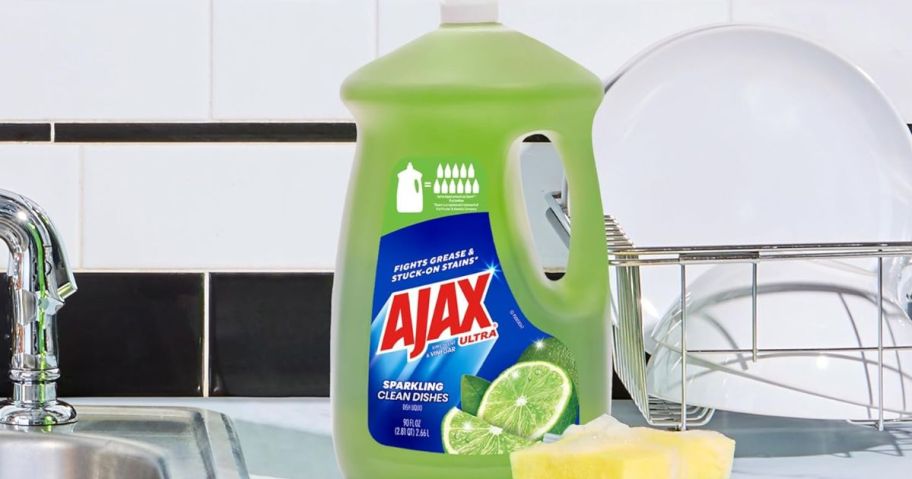  bottle of Ajax dish soap in lime & vinegar scent