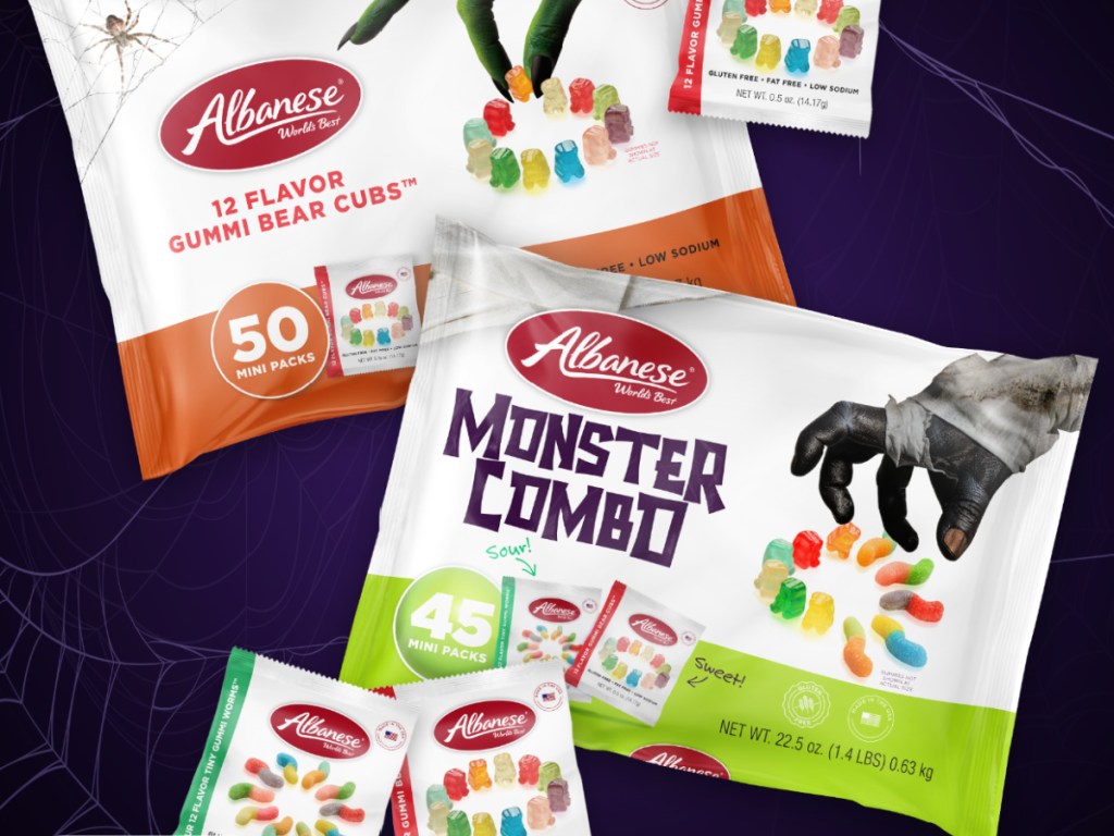 Albanese Mini Packs in different gummy bear flavors