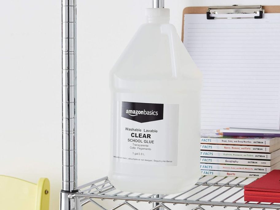 Amazon Basics All Purpose Washable School Clear Liquid Glue 1 gallon on rack