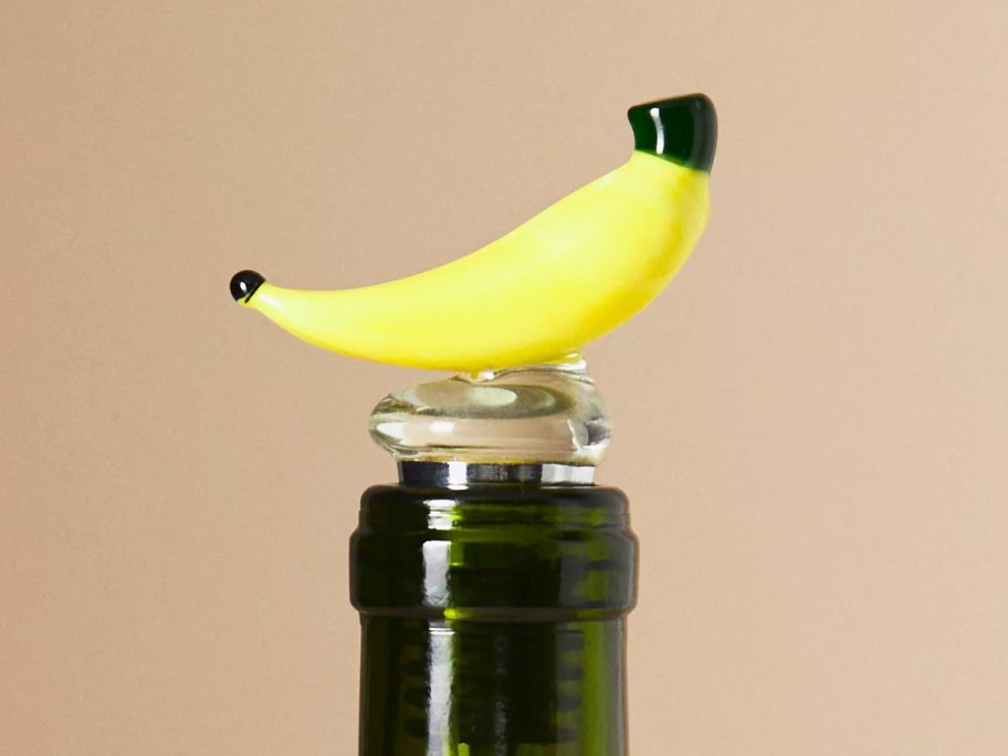 banana wine bottle stopper