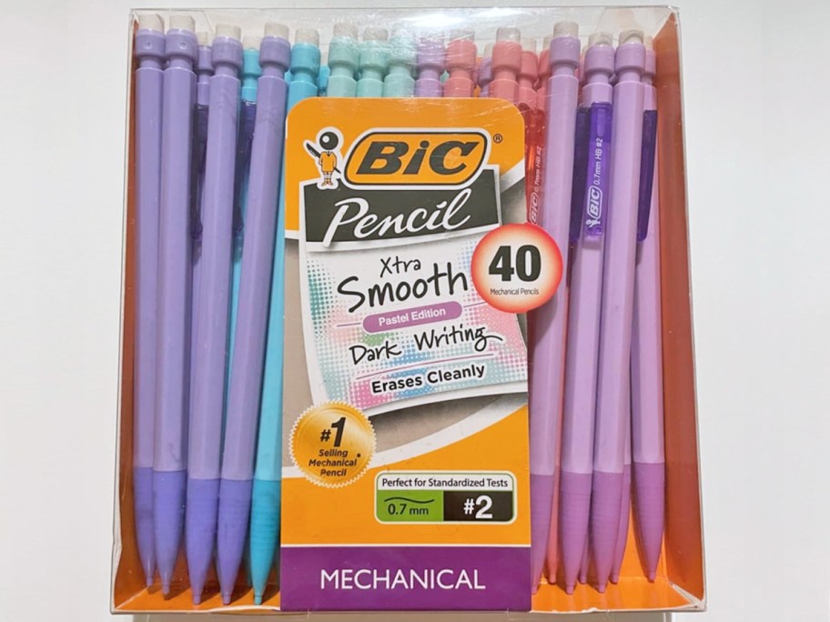 large set of pastel BIC mechanical pencils