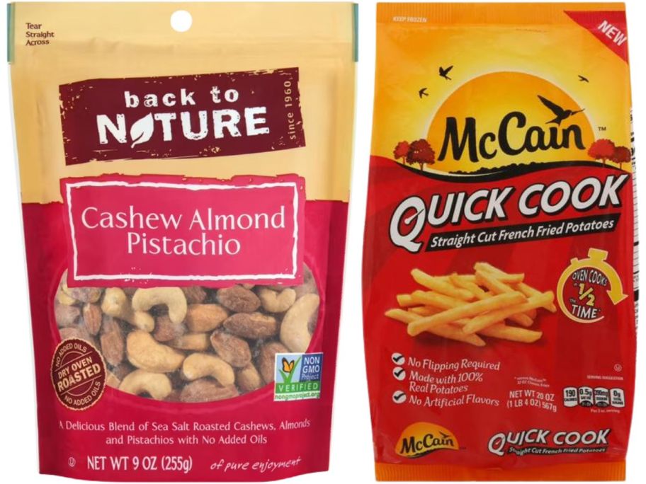 Back to Nature Nuts and McCain Quick Cook Fries