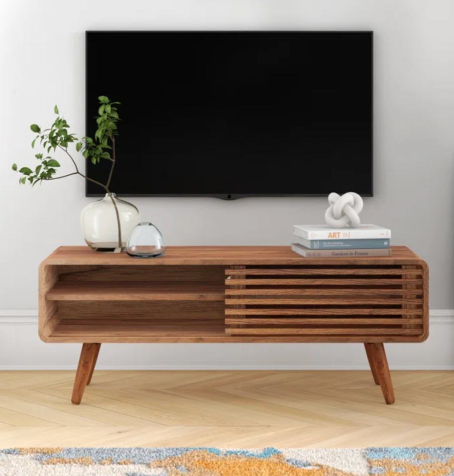 The Bria Media Console from Wayfair which is on sale prior to the Black Friday in July sale