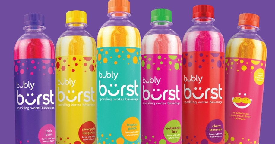 bubly burst drinks in a variety of flavors