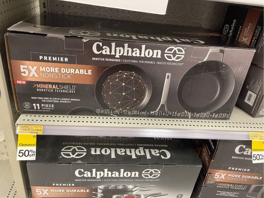 Calphalon Premier with MineralShield Nonstick 11-Piece Cookware Set in box in store