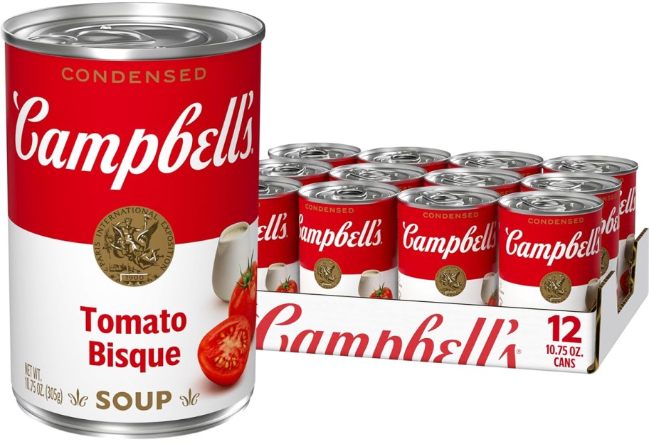 case of Campbell's Condensed Tomato Bisque soups