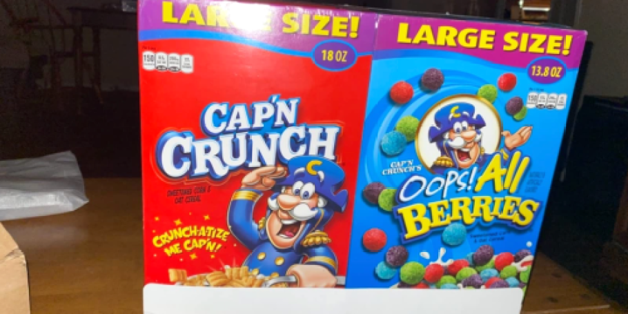 Cap’n Crunch Cereal 4-Pack Only $12 Shipped on Amazon (Original or Variety Pack!)