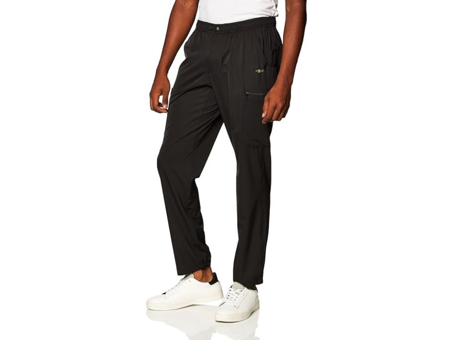 man wearing Carhartt Men's Athletic Cargo Pant in Black