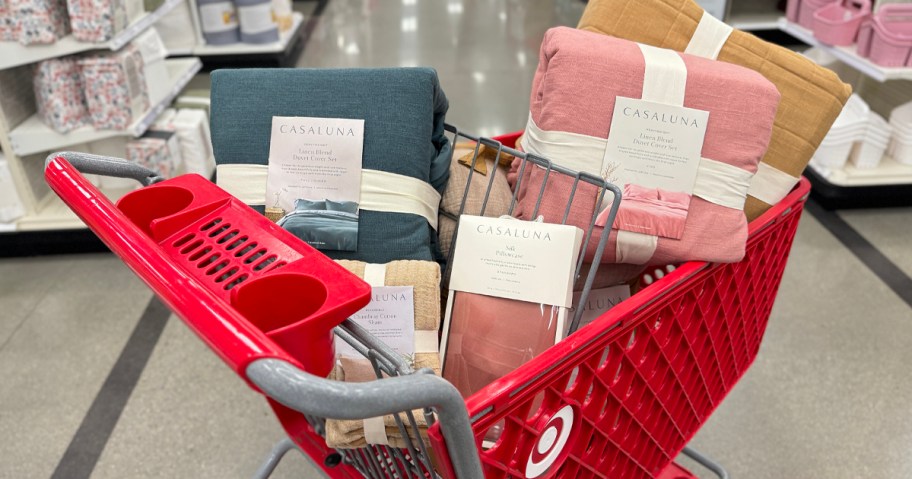 Casaluna Bedding at Target in a cart