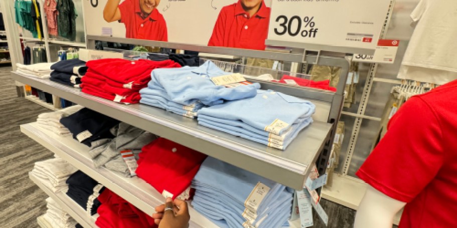 Target Cat & Jack Uniforms from $3.50 | Polos, Skorts, & More!