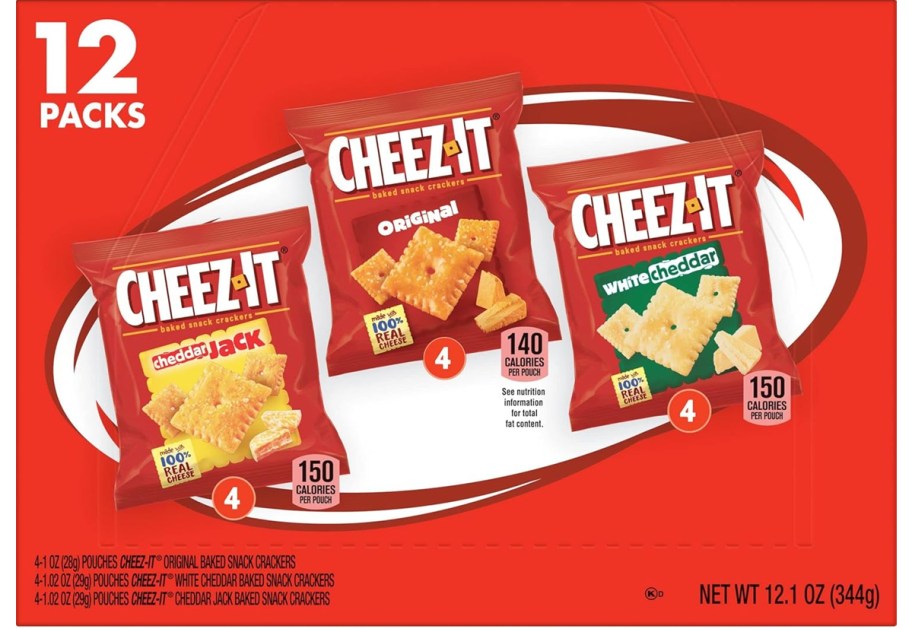 red variety pack box of Cheez-Its