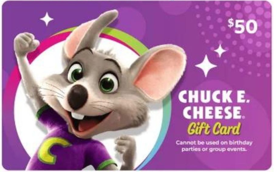 Chuck E Cheese $50 Email Delivery Gift Card stock image