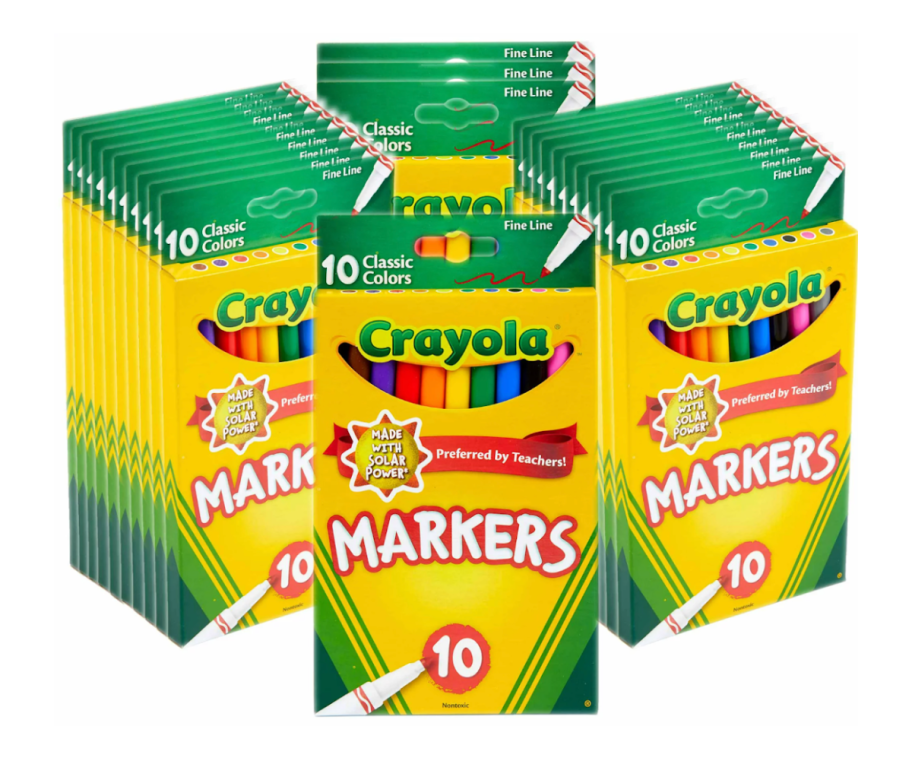 Crayola Markers Fine Line Bulk package from Walmart