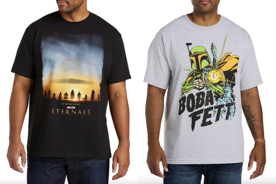 eternals and star wars graphic big + tall tees