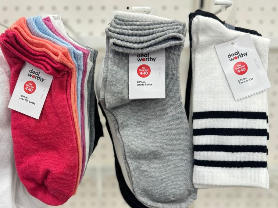 Packs of Dealworthy Women's Socks at Target