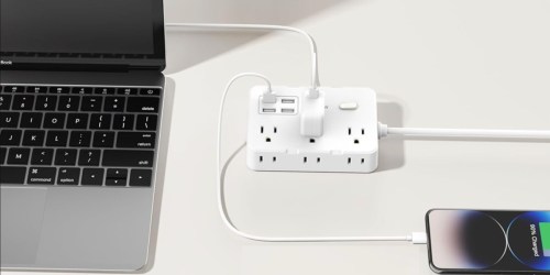 Power Strip Charging Station Only $9.99 on Amazon | Includes 6 Outlets & 4 USB Ports