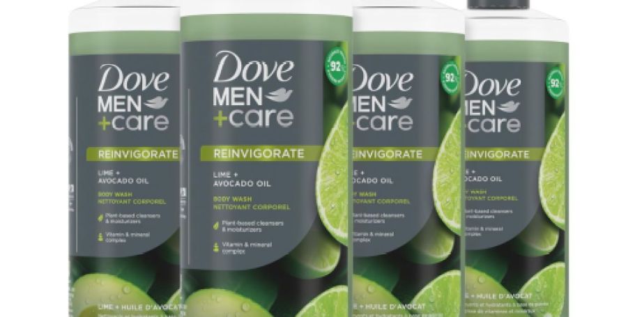 FOUR Dove Men + Care Body Wash 18oz Bottles Just $11 Shipped on Amazon (Only $1.99 Each)