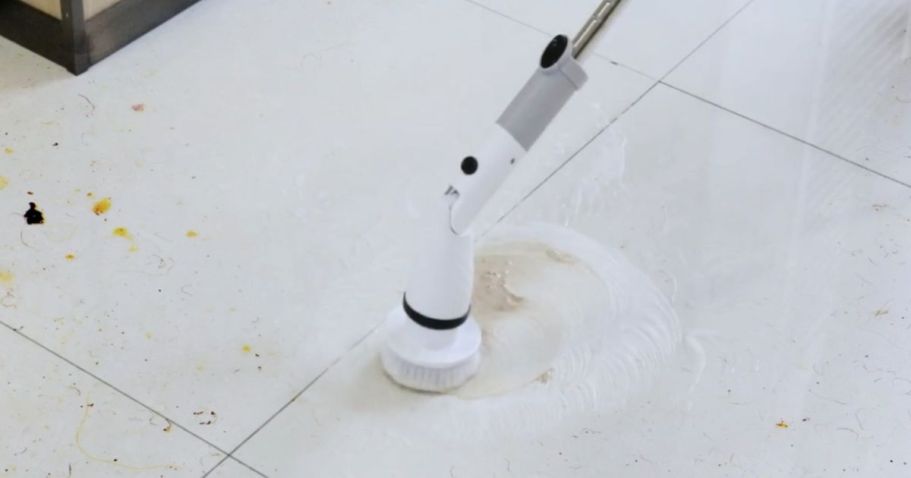 Cordless Electric Spin Scrubber w/ 4 Brush Heads Only $16.99 on Walmart.com