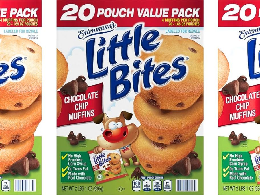 Entenmann's Little Bites Chocolate Chip Muffin 20-Pack stock image