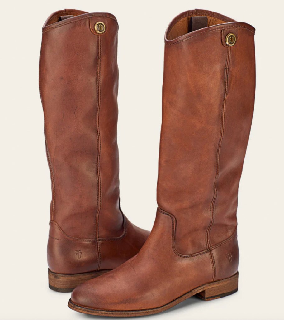 brown leather tall boots