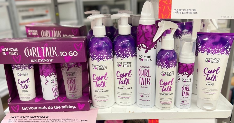 Not Your Mother's Hair Care Products on a shelf at ULTA