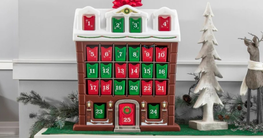 Step2 My First Advent Calendar that looks like a brown house with a white roof