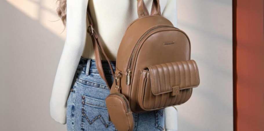 GO! Montana West Vegan Leather Mini Backpack w/ Coin Pouch ONLY $9.99 on Amazon