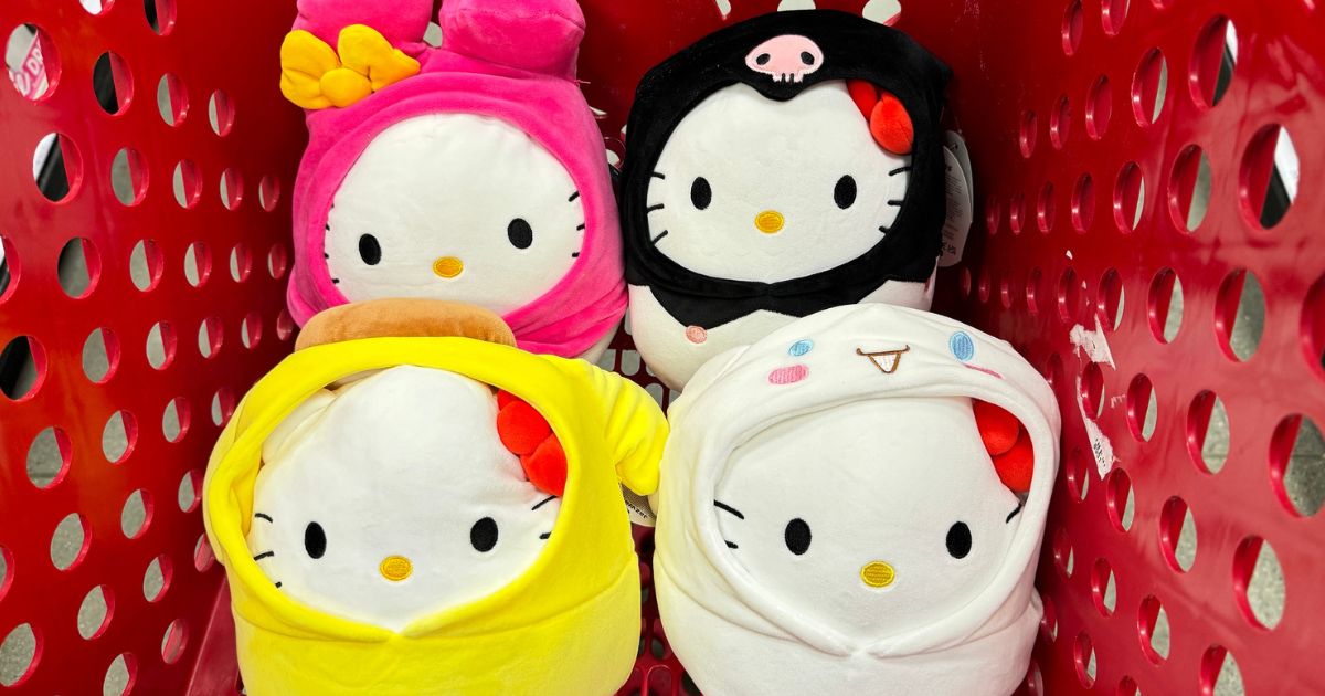 *NEW* Squishmallows Hugmees at Target from $9.99 | Hello Kitty, Stitch, Bluey & More