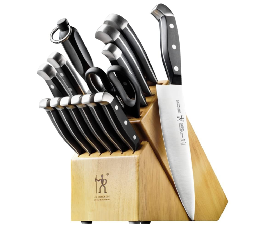 a 15-piece Henckles Steak Knife Set, some of the best meat cutter knives