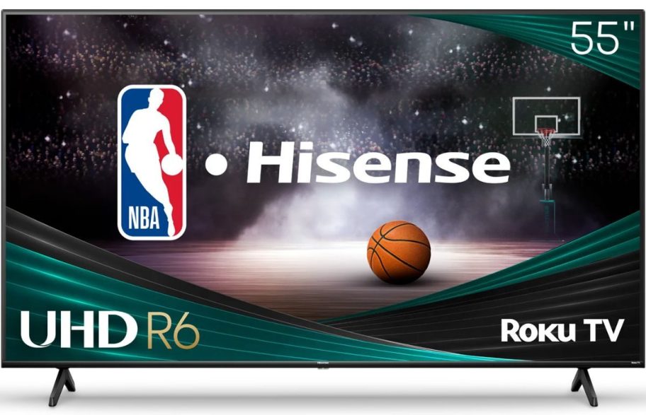 Hisense 55" Class R6 Series 4K UHD Roku Smart TV stock image