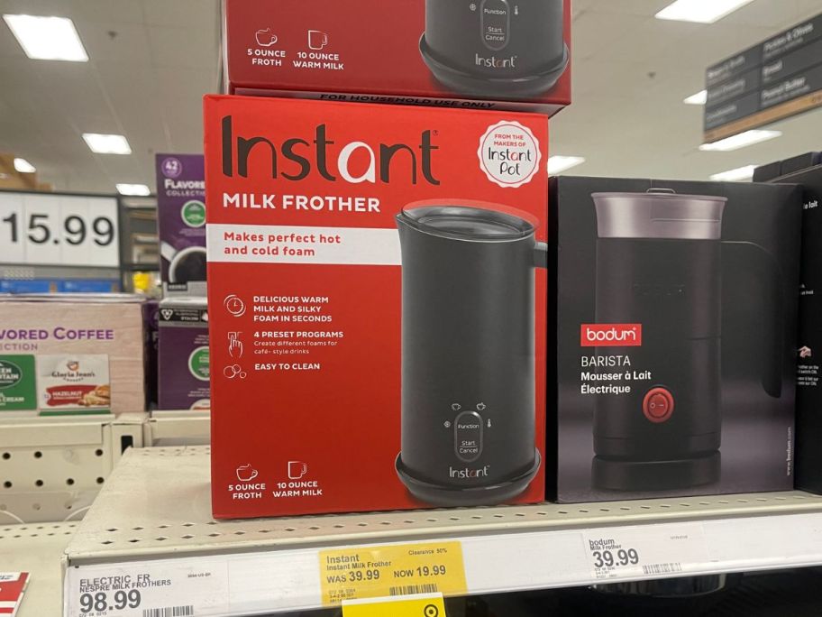 Instant Pot Instant 4-in-1 Milk Frother + Steamer in box in store