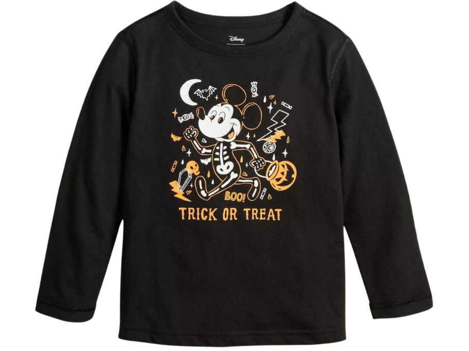 Jumping Beans Disney's Mickey Mouse Trick or Treat Long Sleeve Adaptive Tee