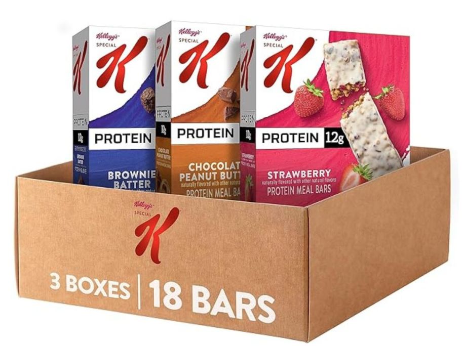 Kellogg's Special K Protein Meal Bar variety pack stock image