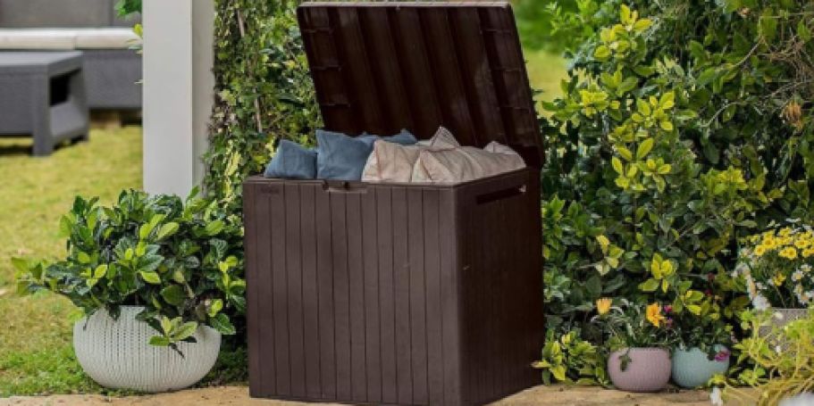 Keter Deck Box Just $24 on Amazon | Store Pool Supplies, Sports Equipment, & More!