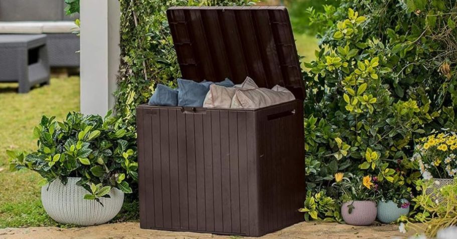 Keter Deck Box Just $24 on Amazon | Store Pool Supplies, Sports Equipment, & More!