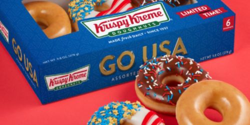 New Krispy Kreme Team USA Doughnuts + FREE Iced Coffee with Purchase!