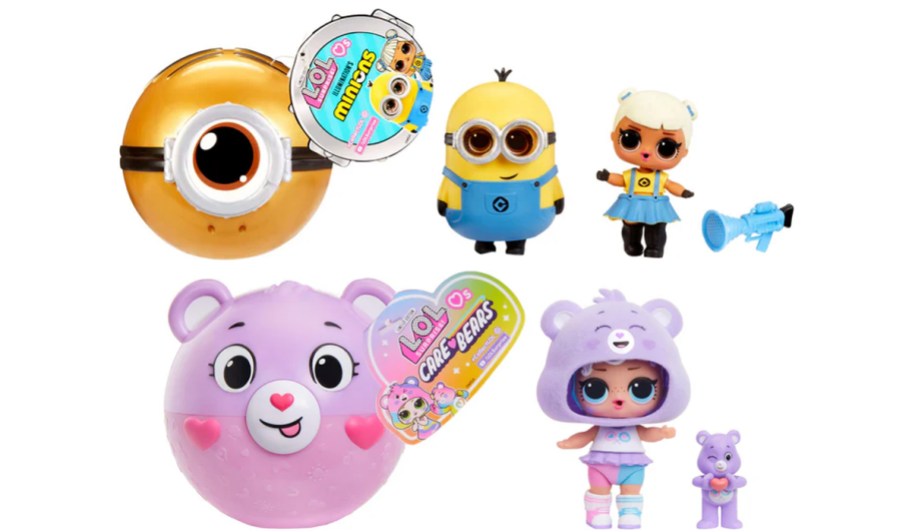minions and carebear tots toys