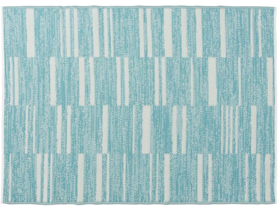 Mainstays 5' x 7' Teal Geo Stripe Outdoor Rug