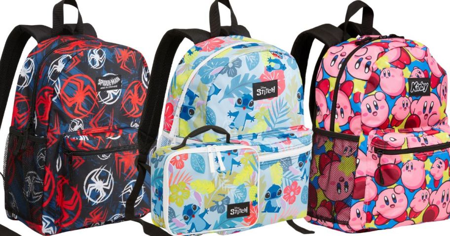 3 Old Navy Backpacks and a lunch box