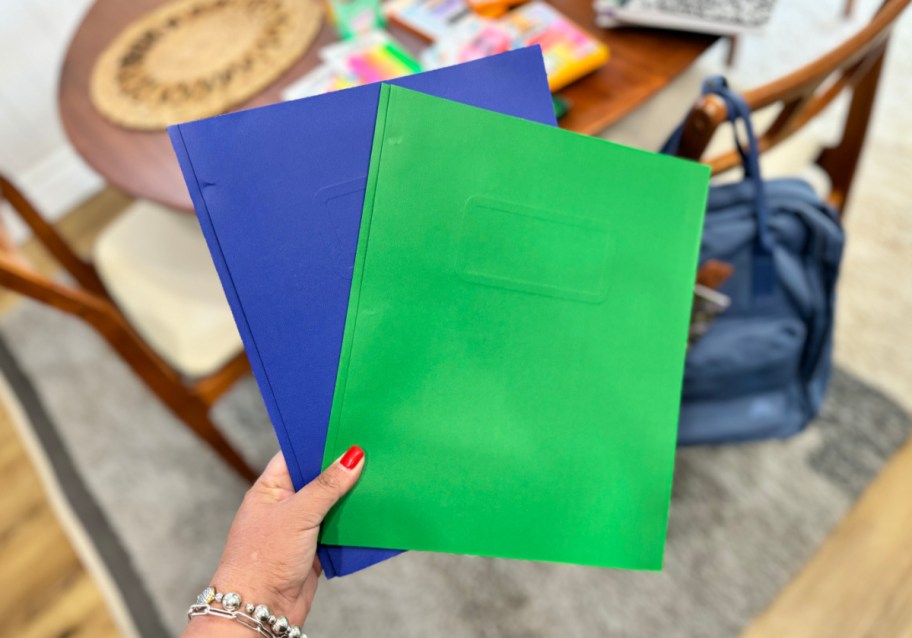 3-Prong Paper Folders from Walmart's School supply section