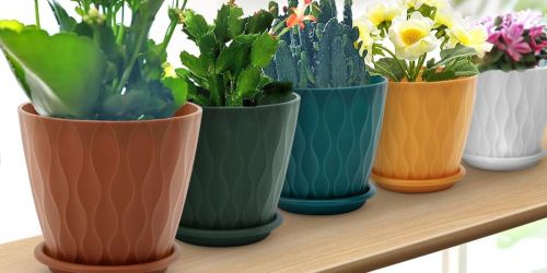 Planter Pots 5-Pack Just $8 Shipped w/ Amazon Prime (Only $1.67 Each)