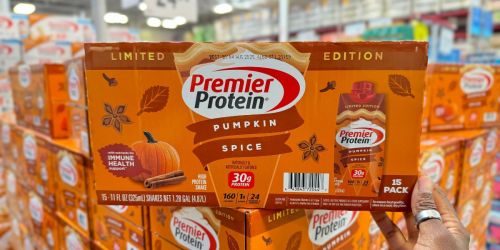 Premier Protein Shake Limited Edition Pumpkin Spice 15-Pack Just $24.98 at Sam’s Club