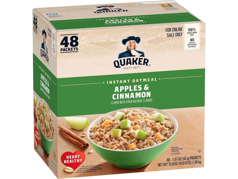 Quaker Instant Oatmeal Apples & Cinnamon box